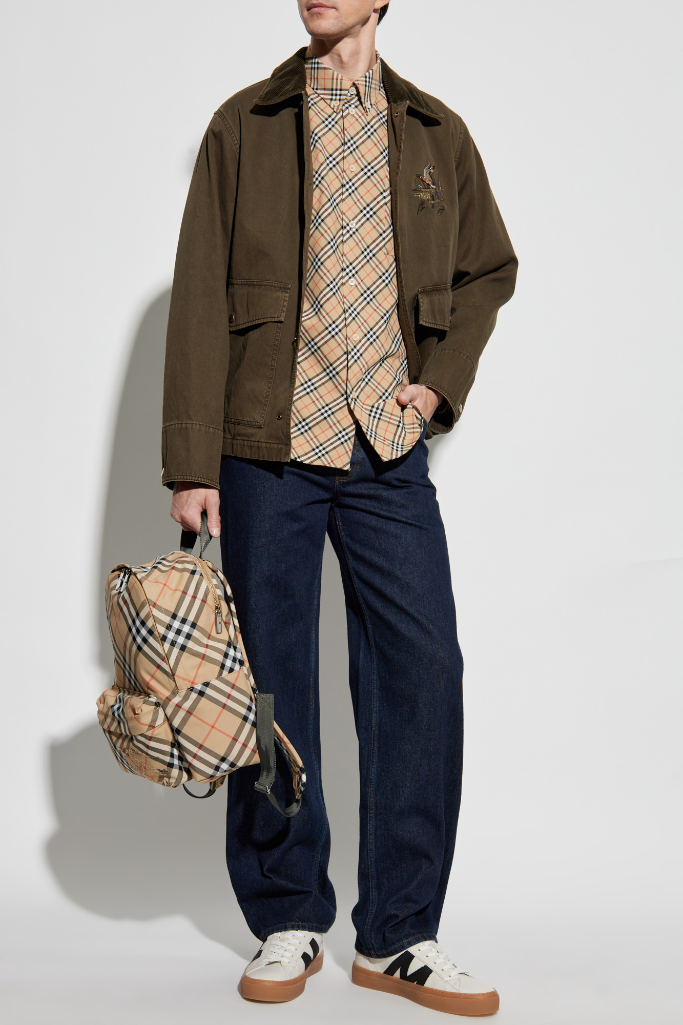 デニム・ジーパン BURBERRY INDIGO JEANS IN CHECK PATTERN DENIM Burberry Indigo Jeans In Check Pattern Denim | ModeSens